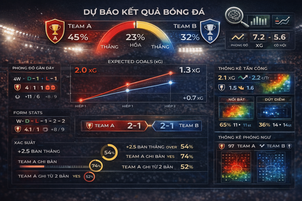 Bảng thống kê dự đoán bóng đá