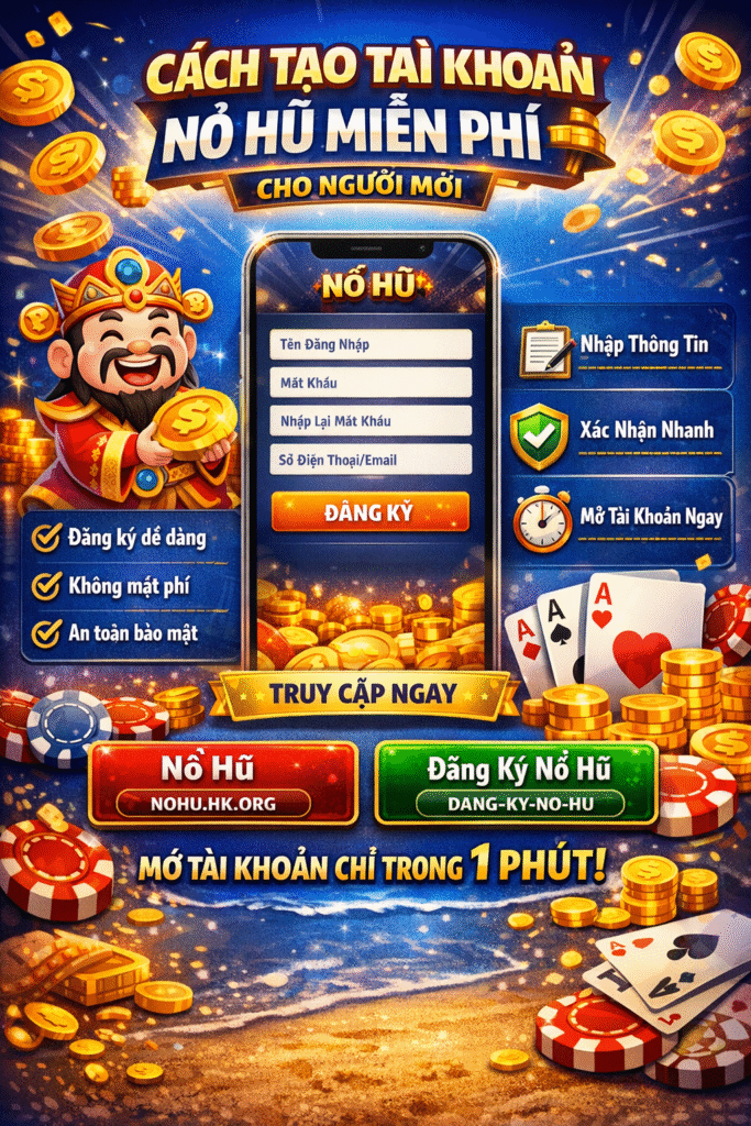 Hướng dẫn tạo tài khoản Nổ Hũ